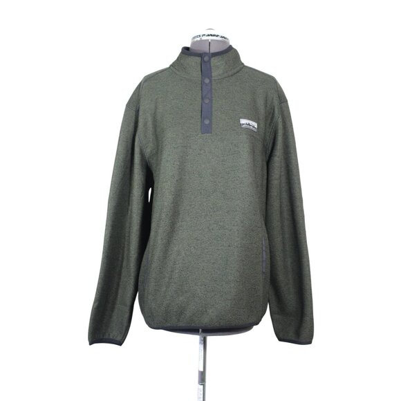 Eddie Bauer men's 1/4 snap‎ mock neck fleece knit pullover sweater M - Picture 1 of 13